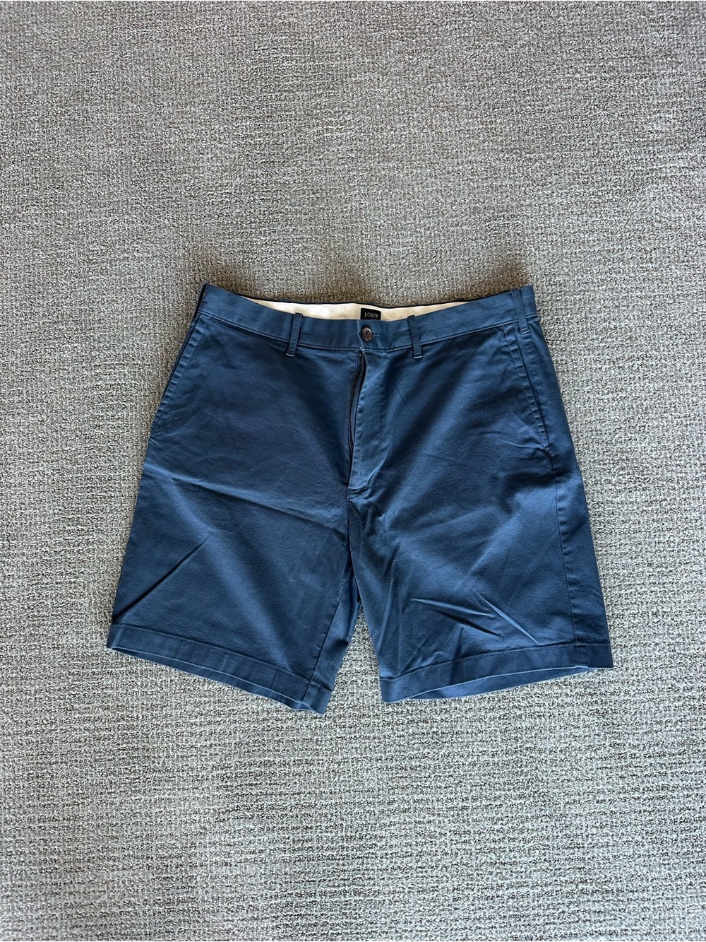 NWT J Crew Men's Navy 9 inch inseam Chino Shorts